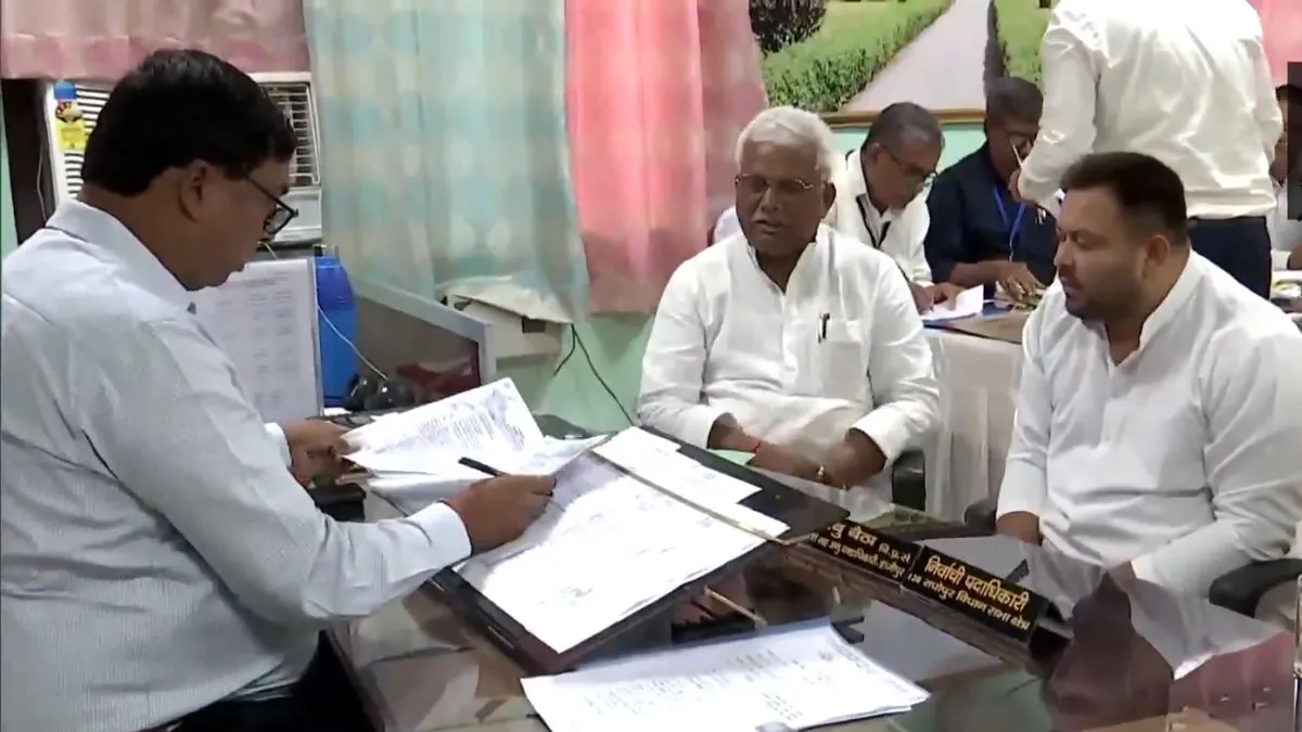 bihar-polls-tejashwi-yadav-files-nomination-from-raghopur-seat-eyes-third-consecutive-win