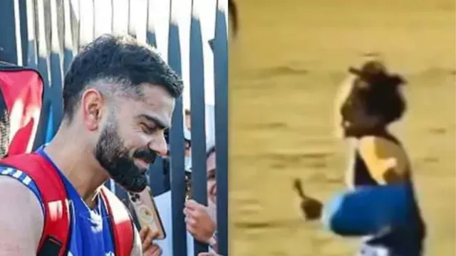 india-national-cricket-team-vs-australia-national-cricket-team-young-virat-kohli-fan-jumps-in-joy-after-getting-star-batters-autograph-watch