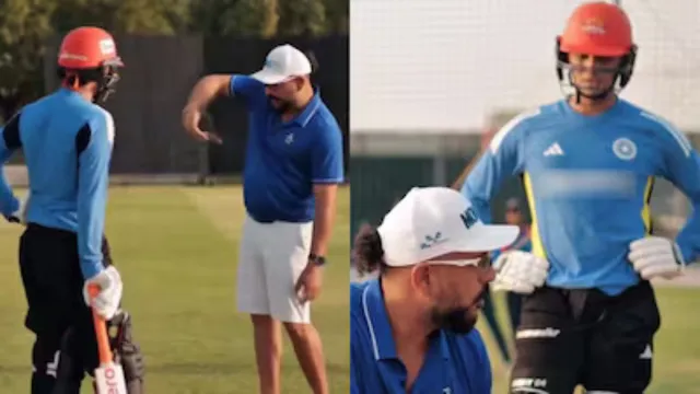 india-national-cricket-team-vs-australia-national-cricket-team-abhishek-sharma-begins-training-for-t20i-series-against-australia-with-mentor-yuvraj-singh-watch