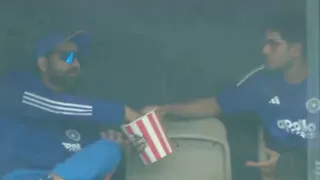 IND vs AUS 1st ODI: Rohit Sharma, Shubman Gill Share Popcorn In India's Dressing Room Amidst Rain Break | Watch