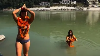 Woman In Bikini Takes Holy Dip In River Ganga, Internet Divided: ‘Disrespect Or Freedom?'