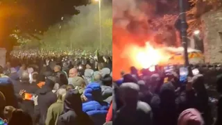 Massive Anti-Immigrant Protests In Dublin After Alleged Assault Of 10-Year-Old Girl; Police Van Set On Fire Amid Clashes | VIDEO
