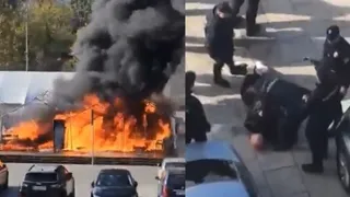 VIDEO: Fire Erupts After Shots Fired Outside Serbian Parliament; President Vucic Calls It 'Terrorist Act' 

