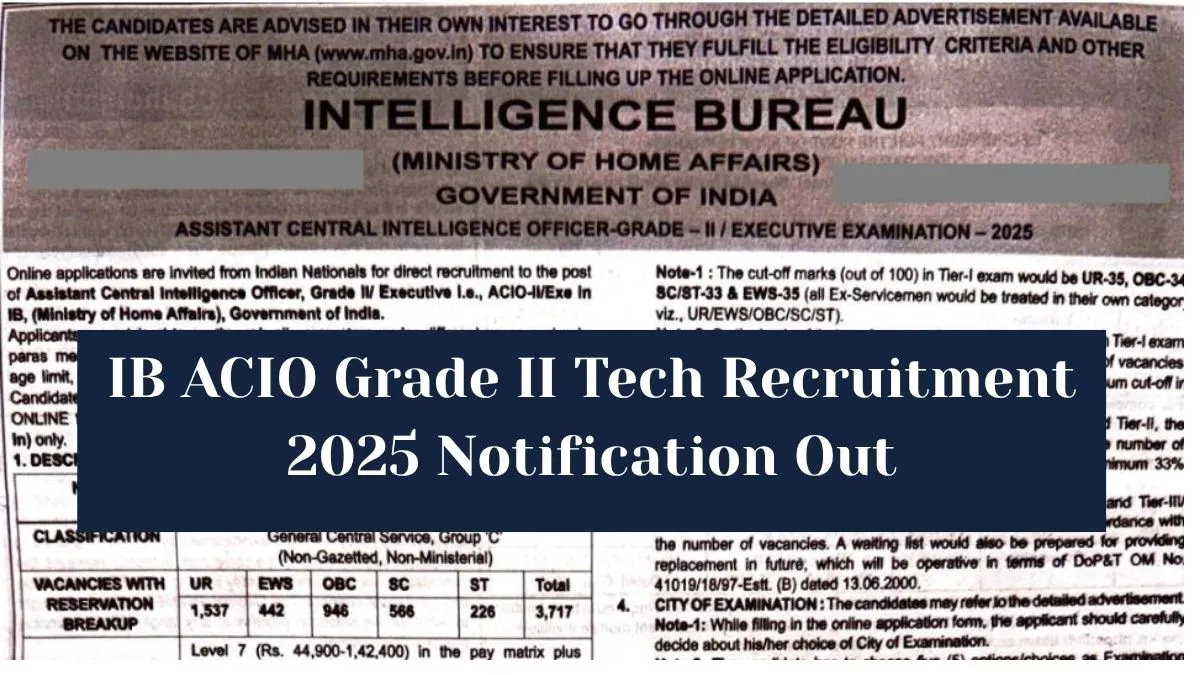 ib-acio-tech-recruitment-2025-notification-out-for-258-grade-ii-vacancies-apply-link-to-be-activated-at-mhagovin-from-october-25
