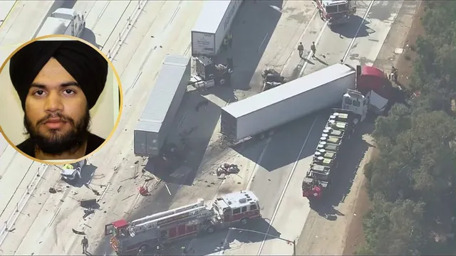 indian-truck-driver-jashanpreet-singh-entered-us-illegally-and-high-on-drugs-kills-3-in-california-crash-live-accident-video