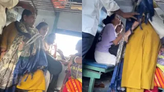 ‘Dharti Par Phek Denge’: Woman Slaps And Fights With Co-passengers Inside Moving Train In Viral Video