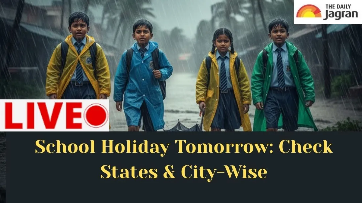 Tomorrow School Holiday (Wednesday) Live Updates: Check States & City-Wise School Closure Updates Due To Cyclone 'Montha' & Festivals