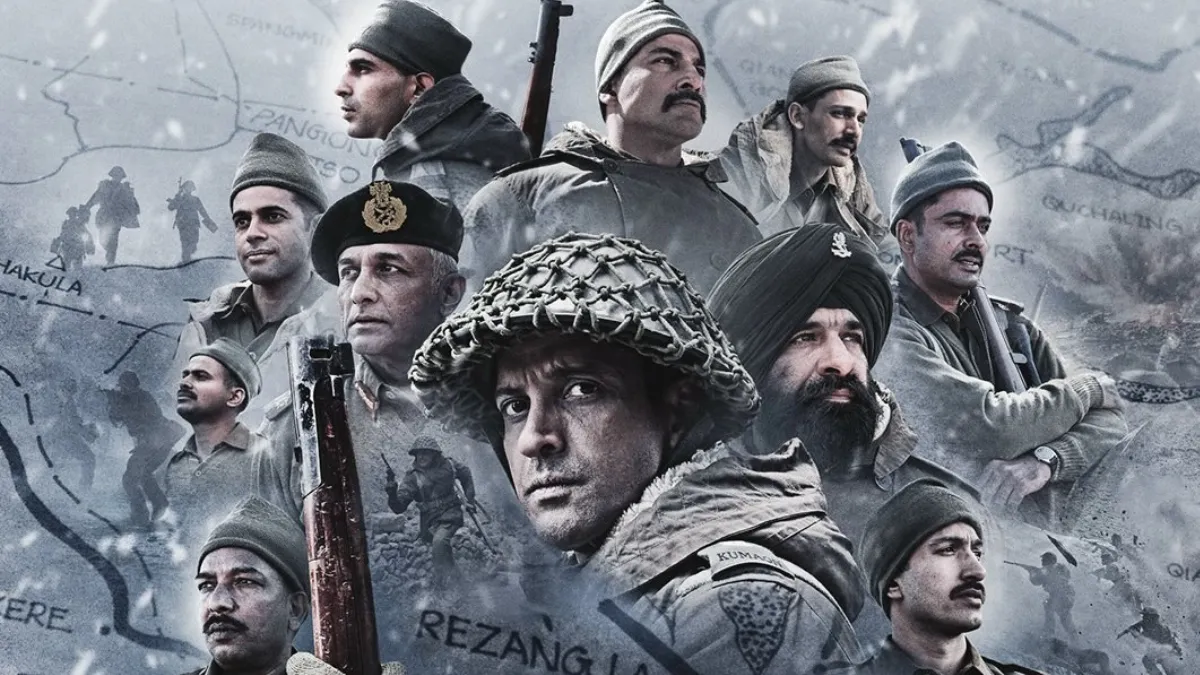 farhan-akhtar-sukhwinder-singh-and-narpat-singh-attend-grand-launch-of-120-bahadur-first-song-dada-kishan-ki-jai-in-lucknow