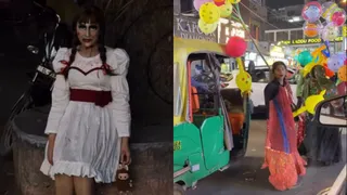 Delhi Makeup Artist Turns Into Annabelle For Halloween, Roams Streets In Spooky Look | Viral Video