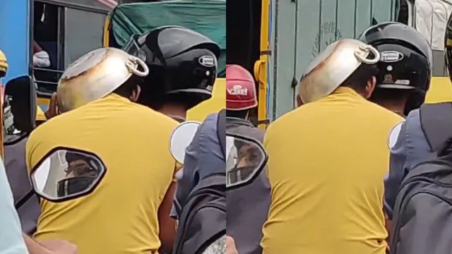 bengaluru-man-turns-frying-pan-into-helmet-to-escape-traffic-fine-internet-cant-believe-his-desi-jugaad-viral-video