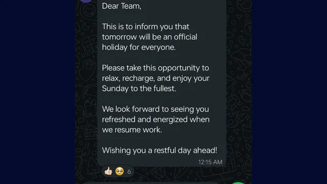 start-up-managers-viral-whatsapp-message-announcing-sunday-as-holiday-sparks-debate-on-indias-toxic-work-culture
