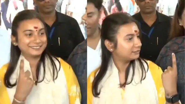 bihar-polls-ljp-mp-shambhavi-chaudharys-video-with-ink-on-both-hands-after-voting-sparks-row-patna-admin-reacts