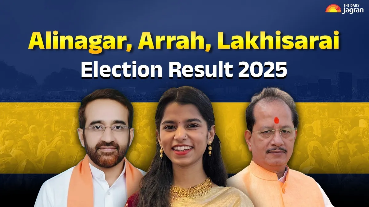 Alinagar, Lakhisarai, Arrah Election Results 2025 Live Updates: BJP Ahead On All 3 Seats; Vijay Sinha Leads With Over 10000 Votes
