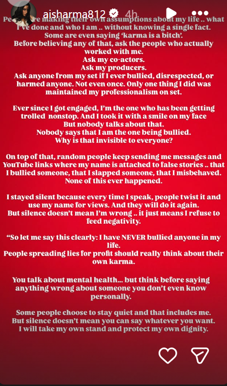 Aishwarya Sharma Post amid divorce rumours