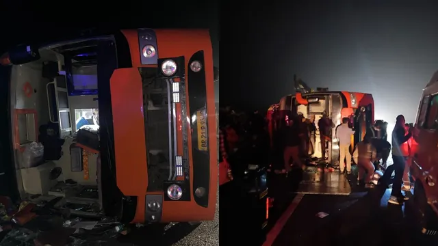 up-bus-accident-several-dead-injured-after-delhi-siwan-bus-overturned-on-agra-lucknow-expressway
