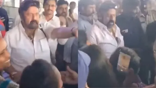 actor-balakrishna-loses-cool-shouts-at-fan-at-vizag-airport-event-viral-video