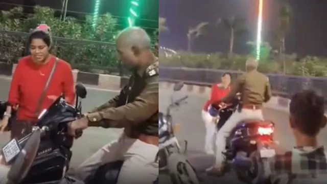cop-drags-pregnant-woman-with-scooty-in-bihar-she-screams-chadha-dijiye-mujhpe-in-viral-video