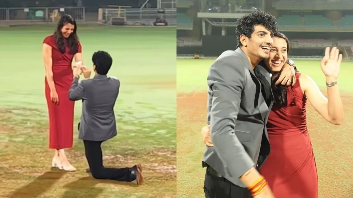 She Said Yes!': Smriti Mandhana's Surprising Reaction Goes Viral As Palash Muchhal Proposes To Her At DY Patil Stadium | Watch