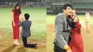 'She Said Yes!': Smriti Mandhana's Surprising Reaction Goes Viral As Palash Muchhal Proposes To Her At DY Patil Stadium | Watch
