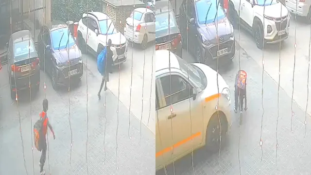 greater-noida-school-boy-run-over-by-cab-inside-residential-society-admitted-to-hospital-video