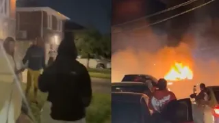 New York Couple Brutally Beaten Cars Set Ablaze During Wild Malba Street Takeover | VIDEO