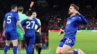 Premier League: 10-man Everton Register Famous 1-0 Away Win Against Man United Despite Gueye's Red Card Over Slapping Teammate | Video
