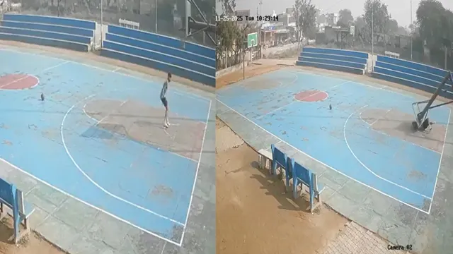 haryana-national-level-basketball-player-dies-after-poll-falls-on-him-during-practice-in-rohtak-video