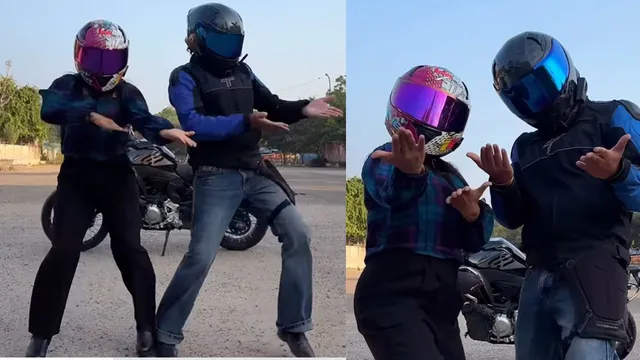 instagram-couple-viral-video-helmet-clad-duos-jhat-pat-dance-on-chikiri-chikiri-song-takes-over-the-internet