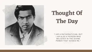 Thought Of The Day By Srinivasa Ramanujan: Today's Motivational Quote For School Assembly By The Mathematician