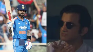 IND vs SA 1st ODI: Virat Kohli Smashes Fifty With Impressive Six, Gautam Gambhir's Reaction Goes Viral | Watch