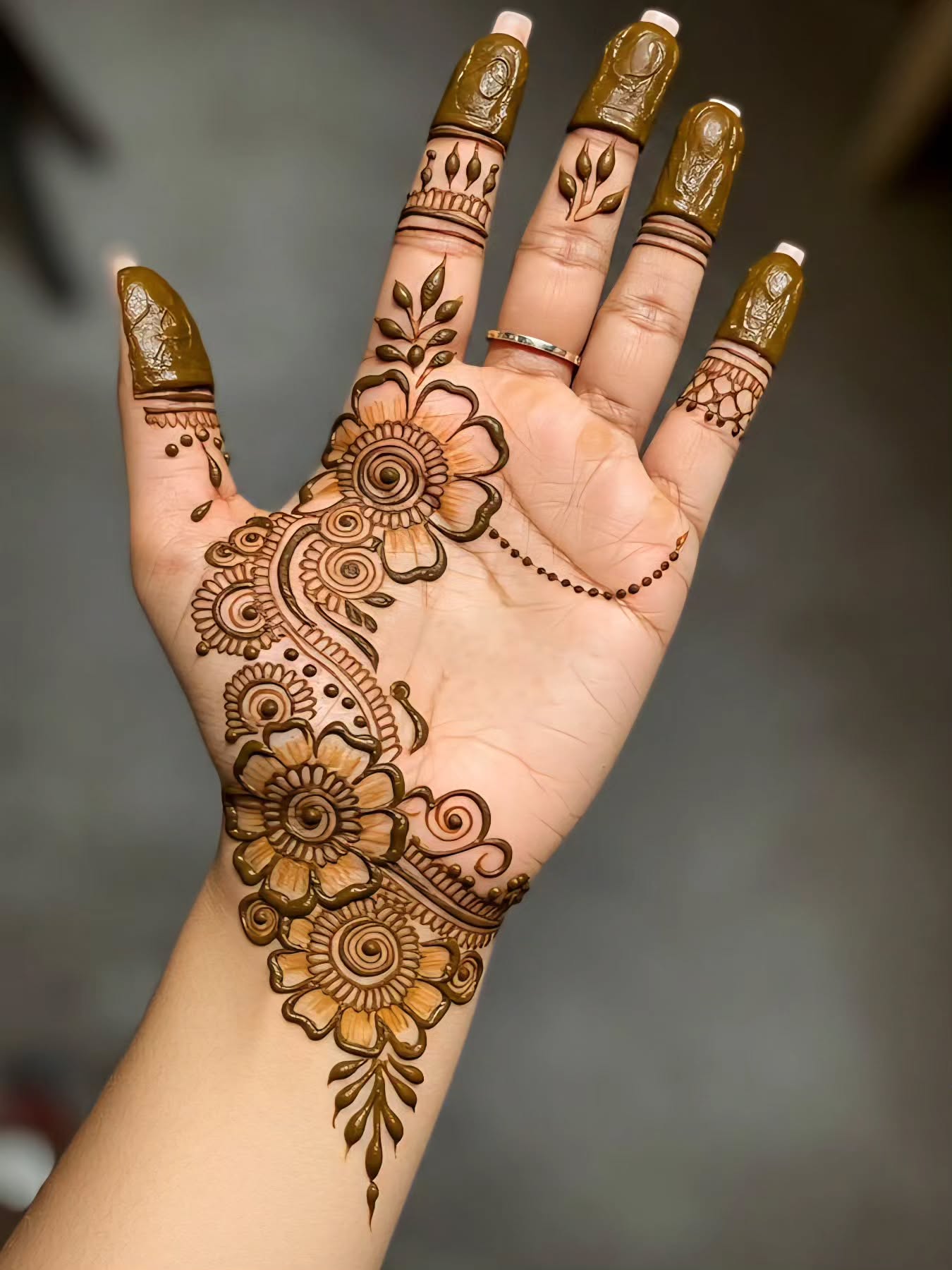 Single Vine Mehndi Design