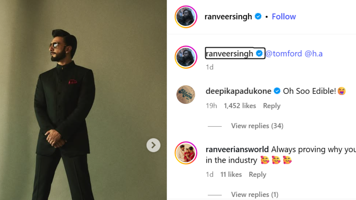 Deepika Padukones comment on Ranveer Singhs post