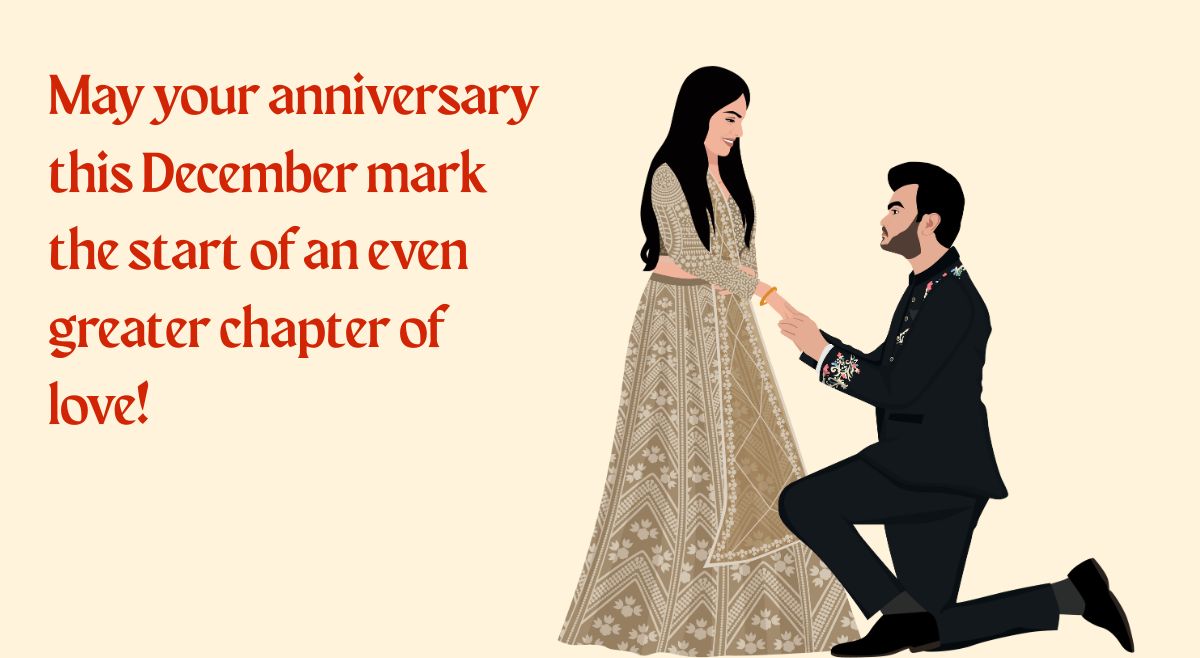 December Wedding Anniversary Wishes
