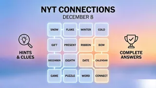 NYT Connections For December 8: Easy Hints, Clever Clues And Complete Answers To Win Today’s Puzzle