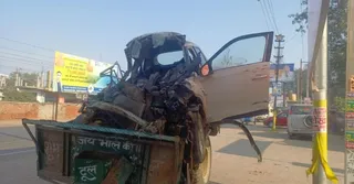 Bareilly-Jaipur Highway Crash: Three Friends Killed, One Critical After Speeding Brezza Crashes Into Tractor-Trailer