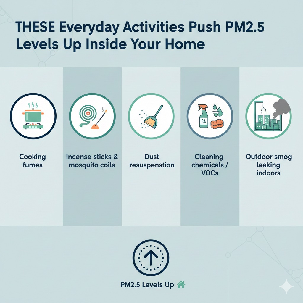 THESE Everyday activities push PM 2.5 Levels Up Inside Your Home (Image credit /AI)