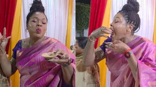 Nigerian Woman Enjoys Desi Snacks At Indian Wedding, Says 'Give Me All The Pani Puri' In Viral Video