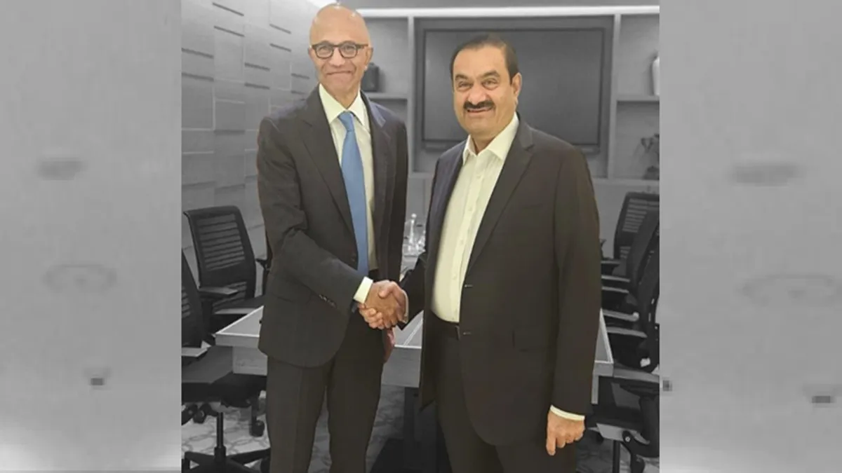 Satya Nadella Meets Gautam Adani After Microsoft Announces USD 17.5