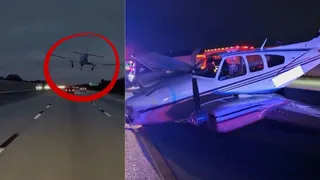 US Plane Crash: Jaw-Dropping Video Shows Plane Crashing Into Car On Busy Florida Highway
