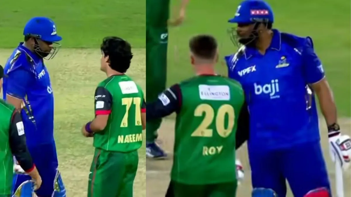 Kieron Pollard Engages In Heated War Of Words With Naseem Shah During ...