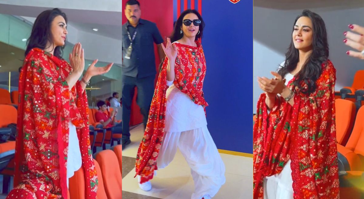 Preity Zinta in kaseedakaari dupatta 