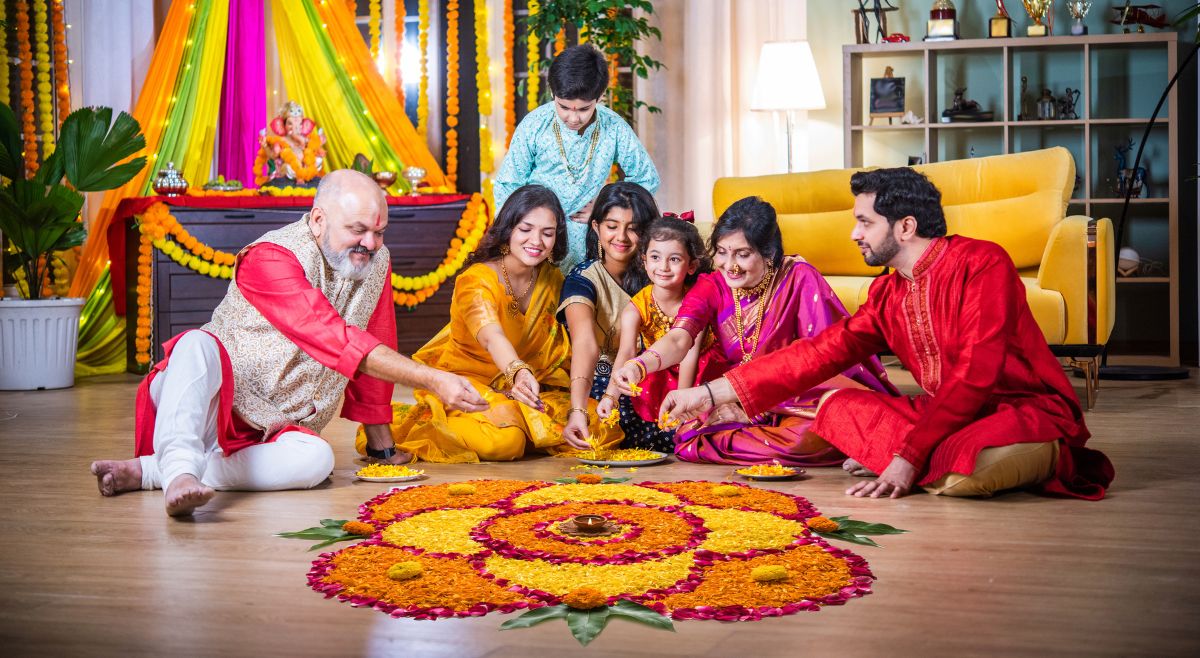 Rangoli pattern For Pongal