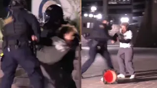 Caught On Cam: Anti-ICE Protester Shot With Crowd-Control Weapon, Left Blind After Violent Clash