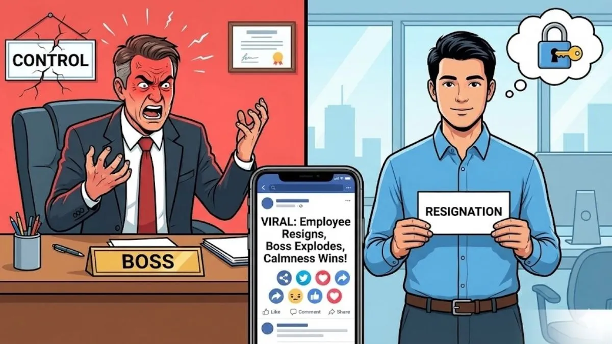 Employee Hands In Resignation, Boss Loses Temper; He Stays Calm And ...