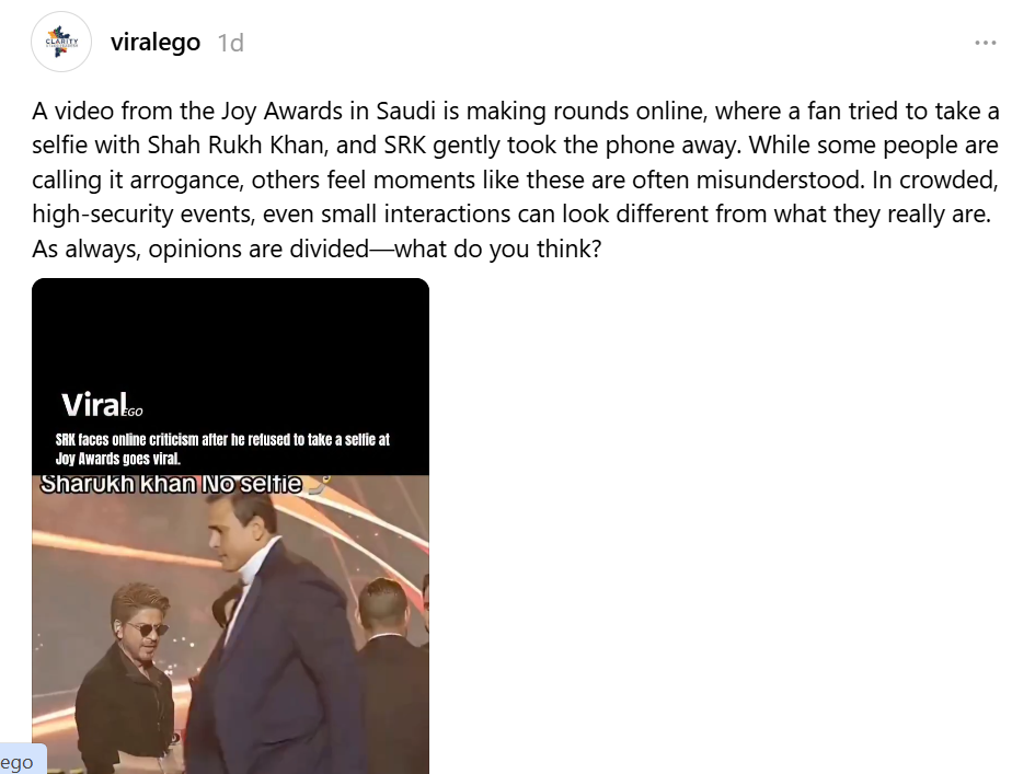 Viral video of SRK