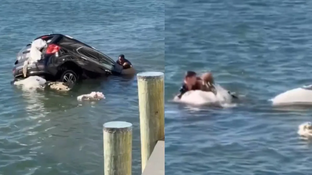 Caught On Cam: Dramatic Rescue Unfolds As Men Smash Windows To Save ...
