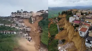Horrific Video Captures Houses Toppling One After Another As Massive Landslide Devastates Italian Town | Watch