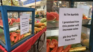 Peak Bengaluru Moment: Man’s Unusual Poster To Help Local Fruit Vendor Boost Sales Goes Viral, Internet Applauds The Idea