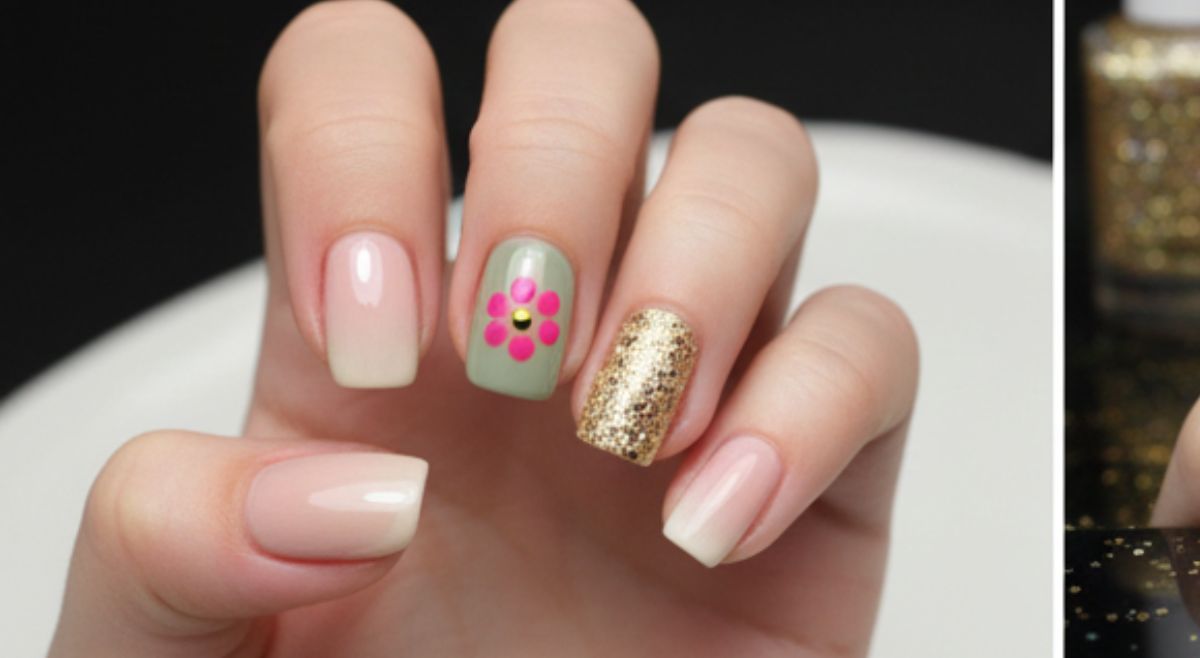 Floral Accents nail art