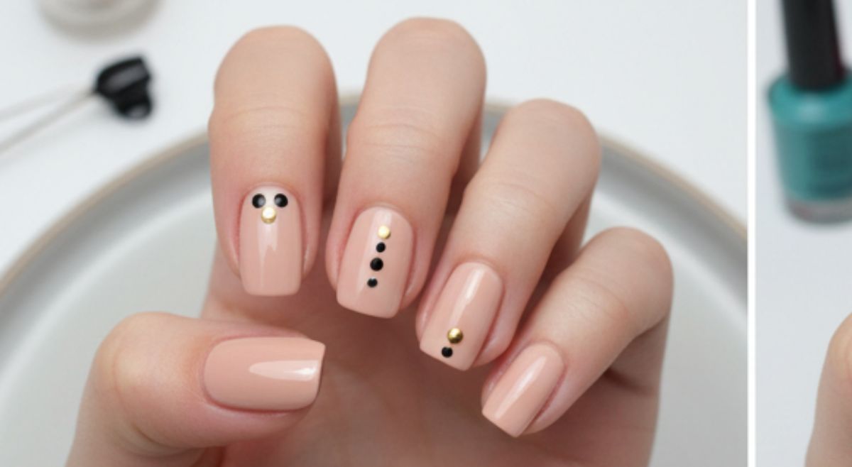Minimalist Dot nail art